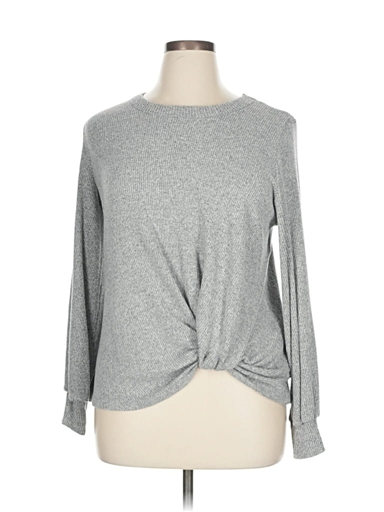 Pre-owned Karen Kane Pullover Sweater In Gray