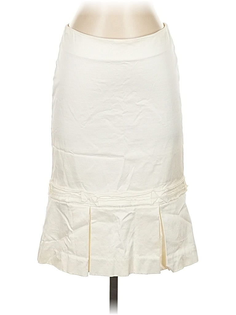 Pre-owned Bebe Formal Skirt In White