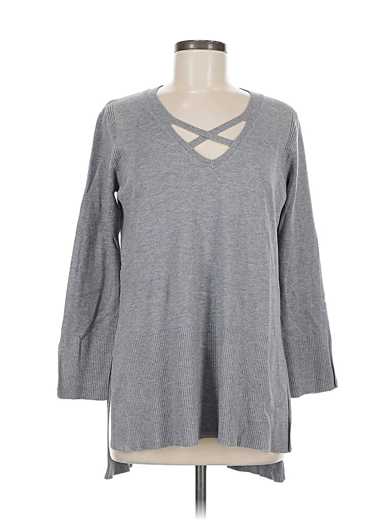 Pre-owned Vila Milano Pullover Sweater In Gray