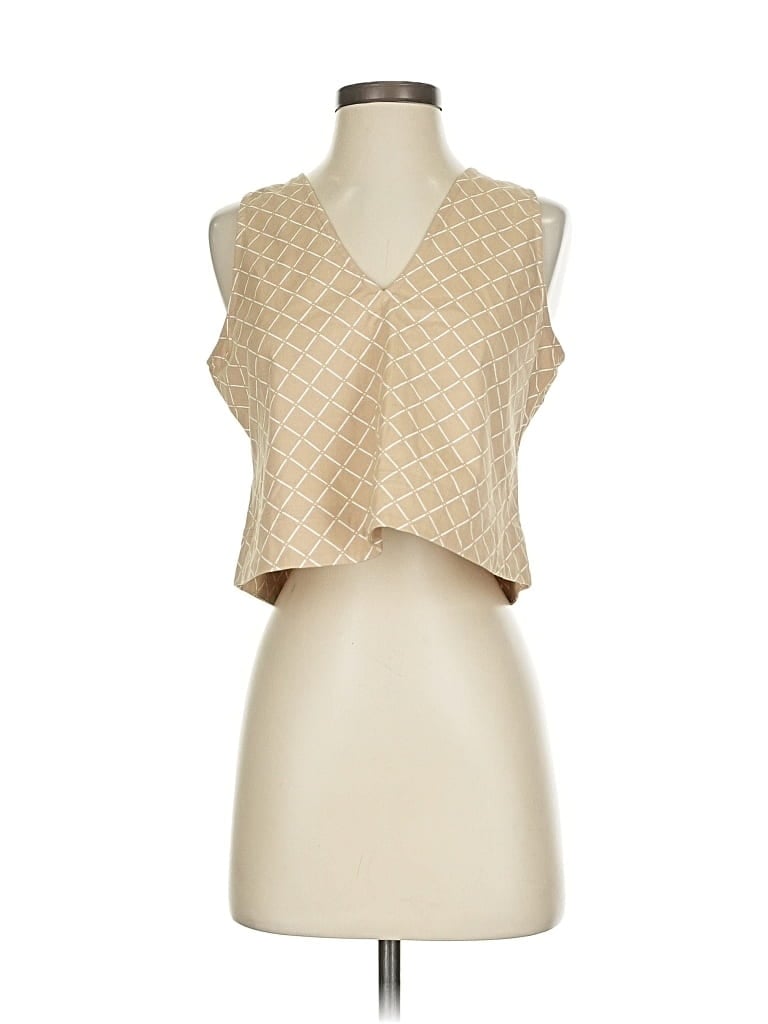 Ann Taylor Sleeveless Blouse In Gold