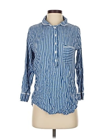 Plush 3/4 Sleeve Button-Down Shirt (view 1)