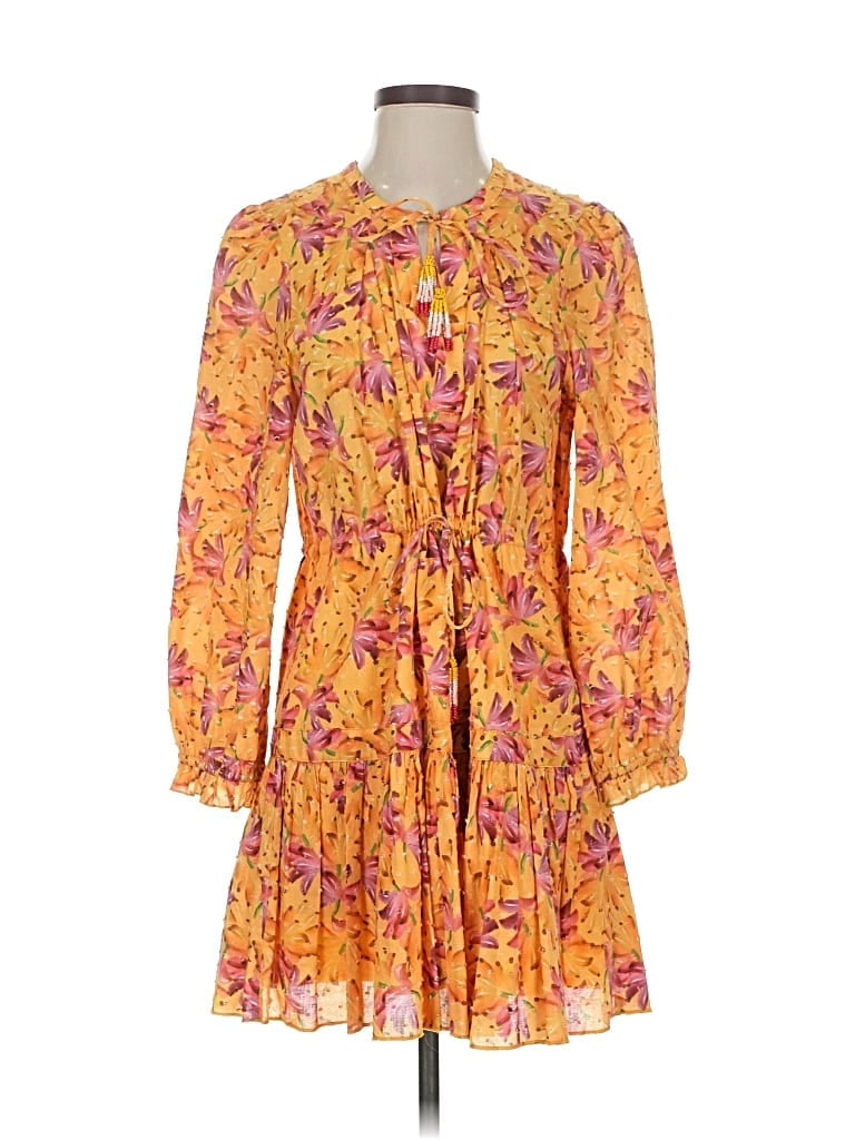 Pre-owned Farm Rio Casual Dress In Yellow