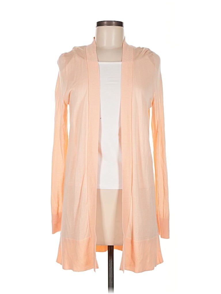 Pre-owned Ann Taylor Loft Cardigan Sweater In Orange