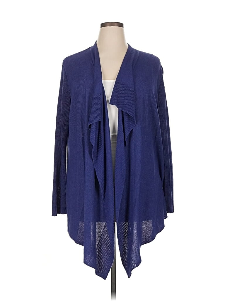Pre-owned Eileen Fisher Cardigan Sweater In Blue