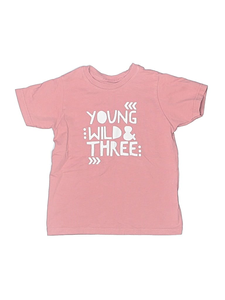 Pre-owned Assorted Brands Kids' Short Sleeve T-shirt In Pink