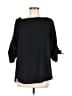 Club Monaco 100% Polyester Black 3/4 Sleeve Blouse Size 6 - photo 1
