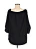 Club Monaco 100% Polyester Black 3/4 Sleeve Blouse Size 6 - photo 2