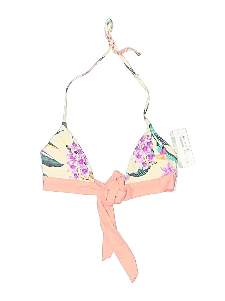 Dippin' Daisy's Swimwear Swimsuit Top Orange Floral Pattern Swimwear In Multi