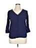 Mo:Vint Blue 3/4 Sleeve Blouse Size XL - photo 1
