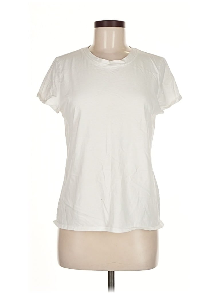 Pre-owned Inc International Concepts Short Sleeve T-shirt In White