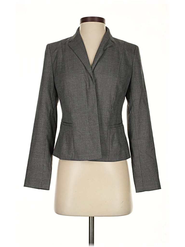 Pre-owned Ann Taylor Factory Blazer Jacket In Gray