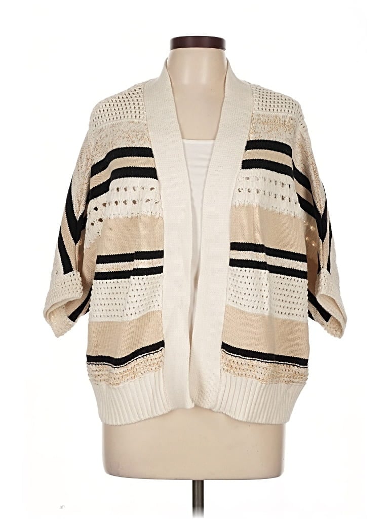 Pre-owned T Tahari Cardigan Sweater In White