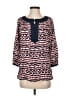 Vineyard Vines 100% Silk Blue 3/4 Sleeve Silk Top Size XS - photo 1