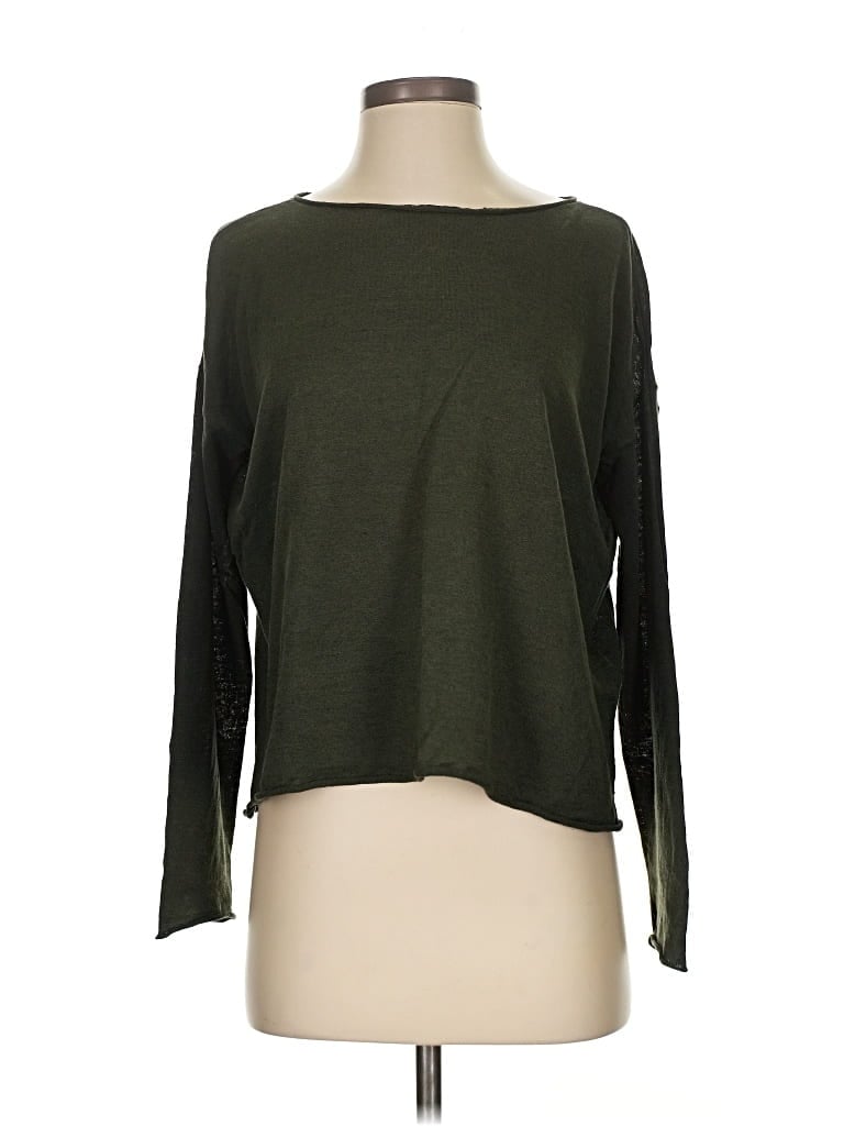 Pre-owned Eileen Fisher Long Sleeve T-shirt In Green