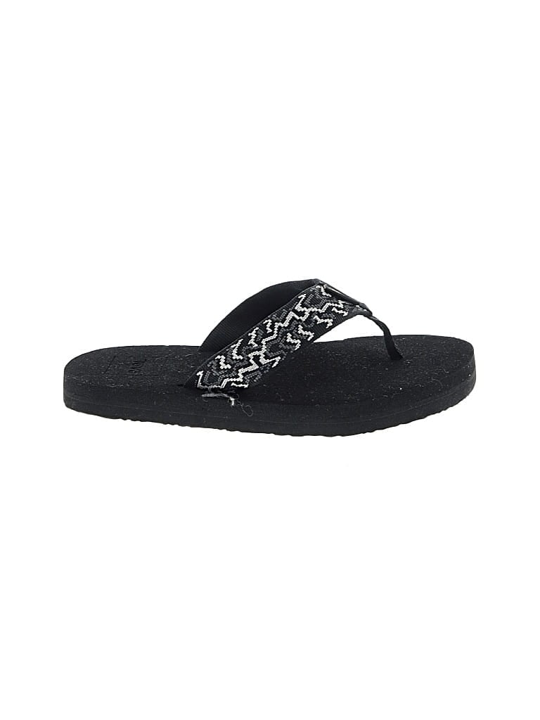 Pre-owned Teva Kids' Flip Flops In Black