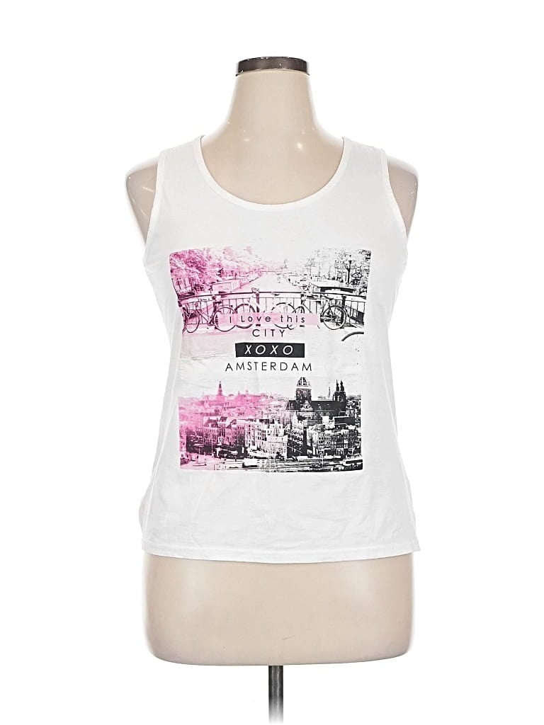 Pre-owned Fruit Of The Loom Sleeveless T-shirt In White