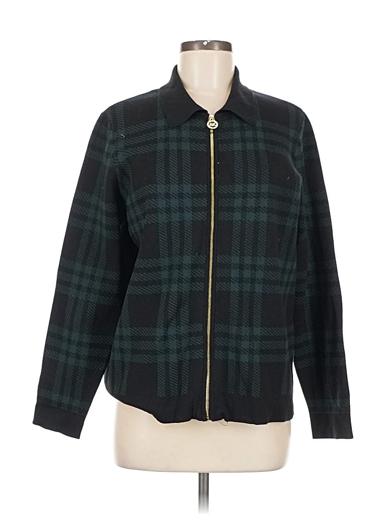 Pre-owned Anne Klein Cardigan Sweater In Green