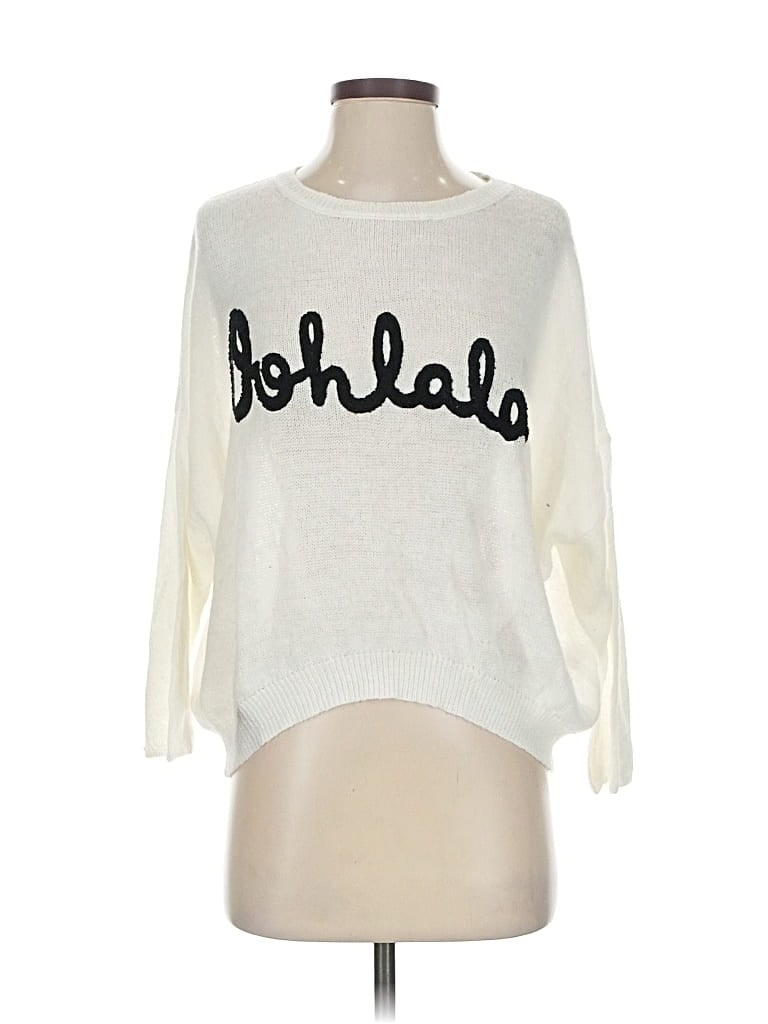 Pre-owned Neely Pullover Sweater In White