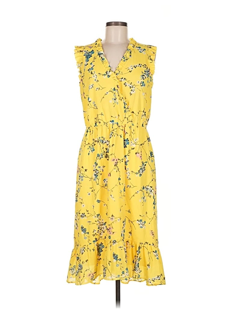 Pre-owned Ann Taylor Loft Casual Dress In Yellow