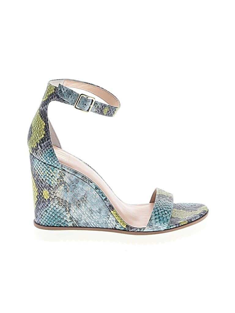 Pre-owned Jlo By Jennifer Lopez Wedges In Blue