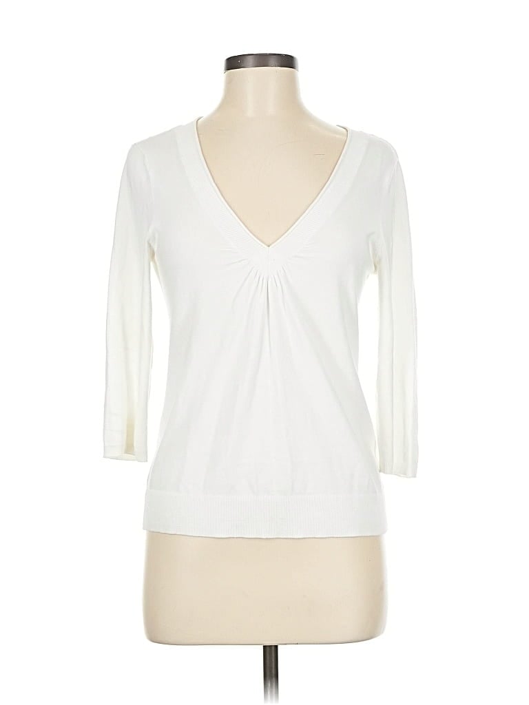 Pre-owned Caslon Pullover Sweater In White