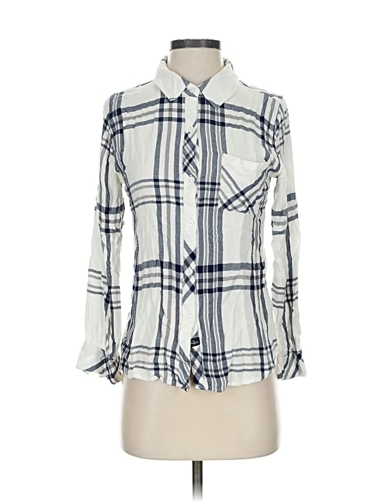 Pre-owned Rails Long Sleeve Blouse In White