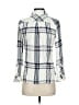 Rails 100% Rayon Plaid Ivory Long Sleeve Blouse Size S - photo 2
