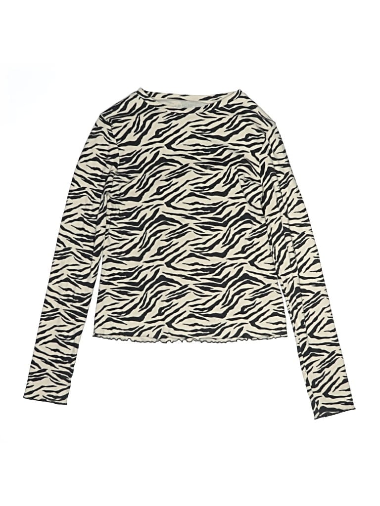 Pre-owned M&s Kids' Long Sleeve T-shirt In White