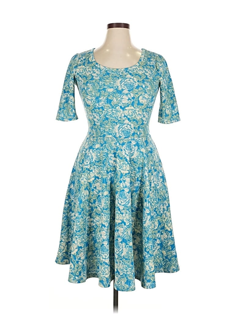 Pre-owned Lularoe Cocktail Dress In Blue