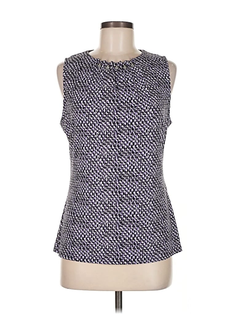 Pre-owned White House Black Market Tank Top Blue High Neck Tops