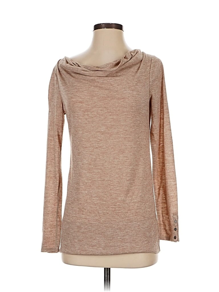 Pre-owned Ann Taylor Loft Long Sleeve T-shirt In Brown