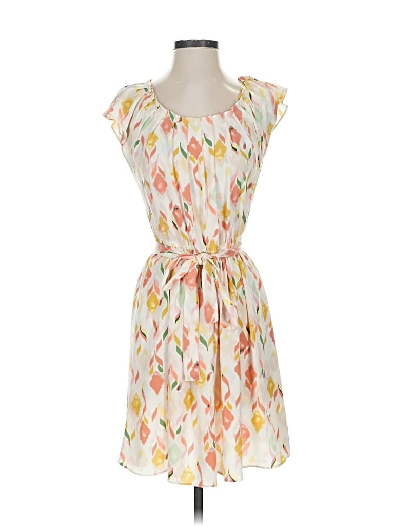 Pre-owned Lc Lauren Conrad Casual Dress In White