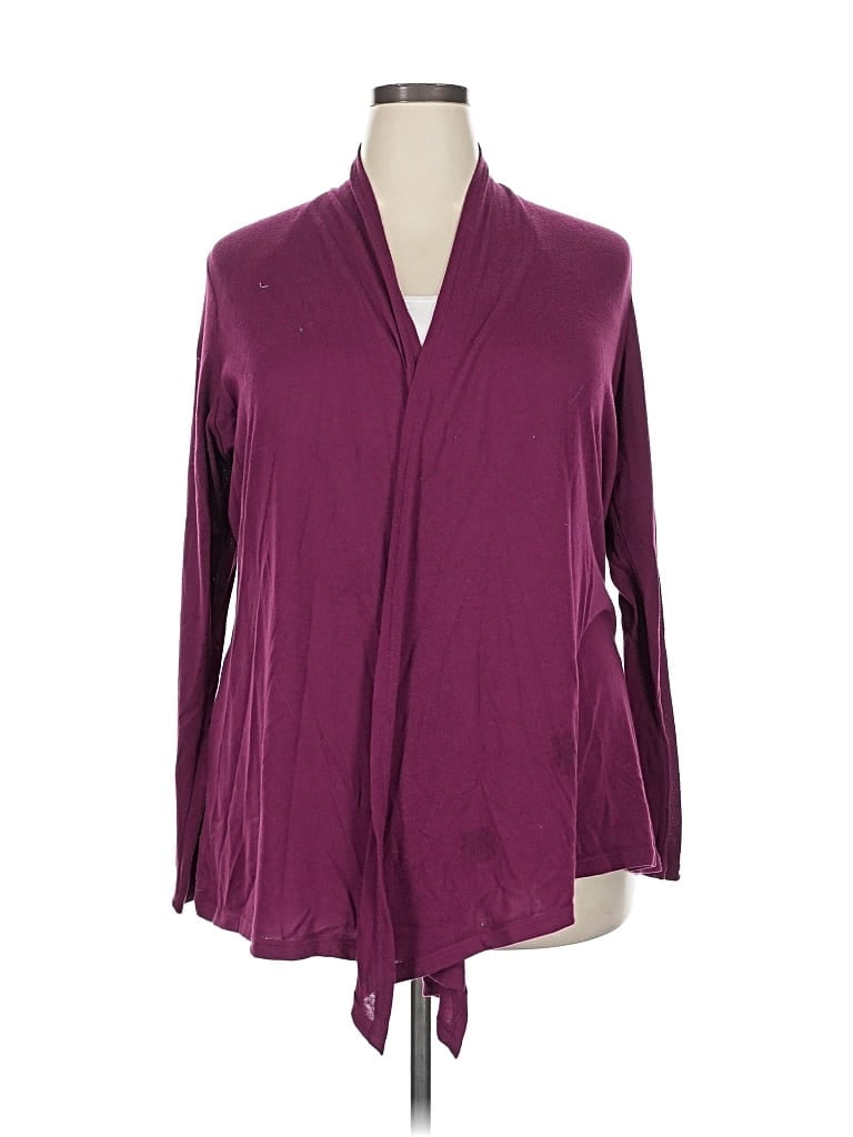 Pre-owned Market & Spruce Cardigan Sweater In Purple