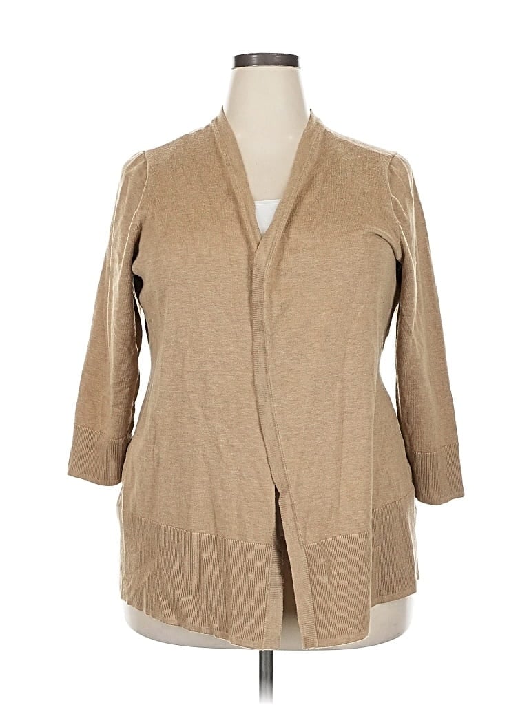 LANE BRYANT Pre-owned Cardigan Sweater In Brown