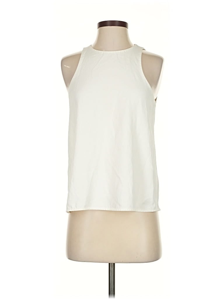 Pre-owned Everlane Tank Top Ivory Halter Neckline Tops In White
