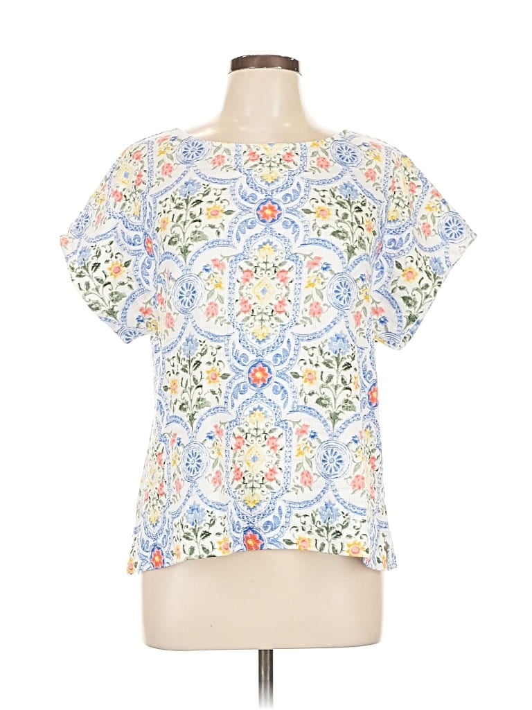 Pre-owned Chico's Short Sleeve T-shirt In Blue