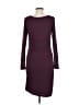 Halogen Solid Burgundy Casual Dress Size M - photo 2
