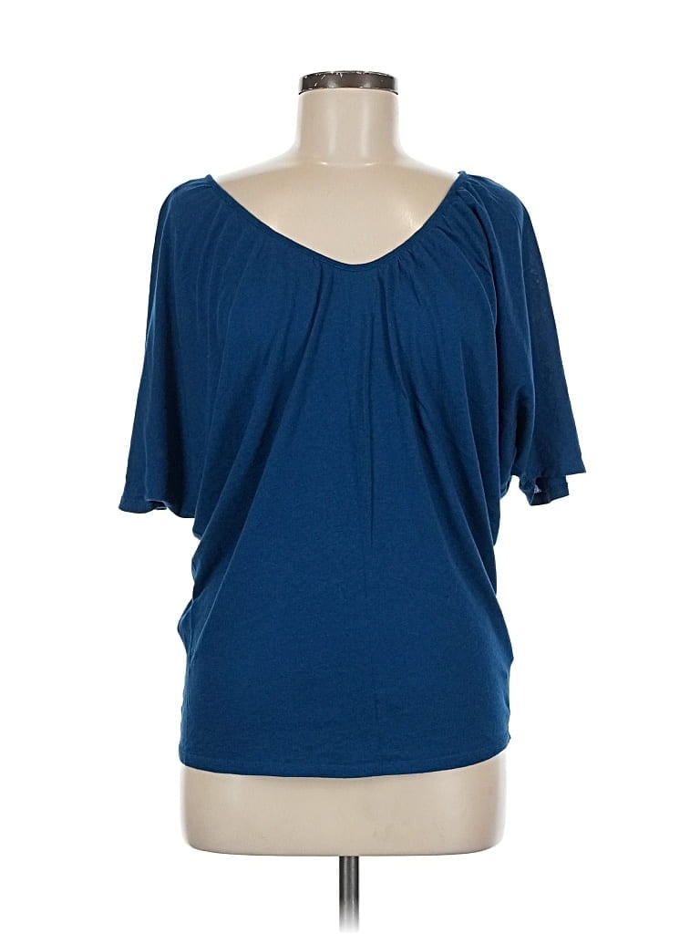 Pre-owned Express 3/4 Sleeve T-shirt In Blue