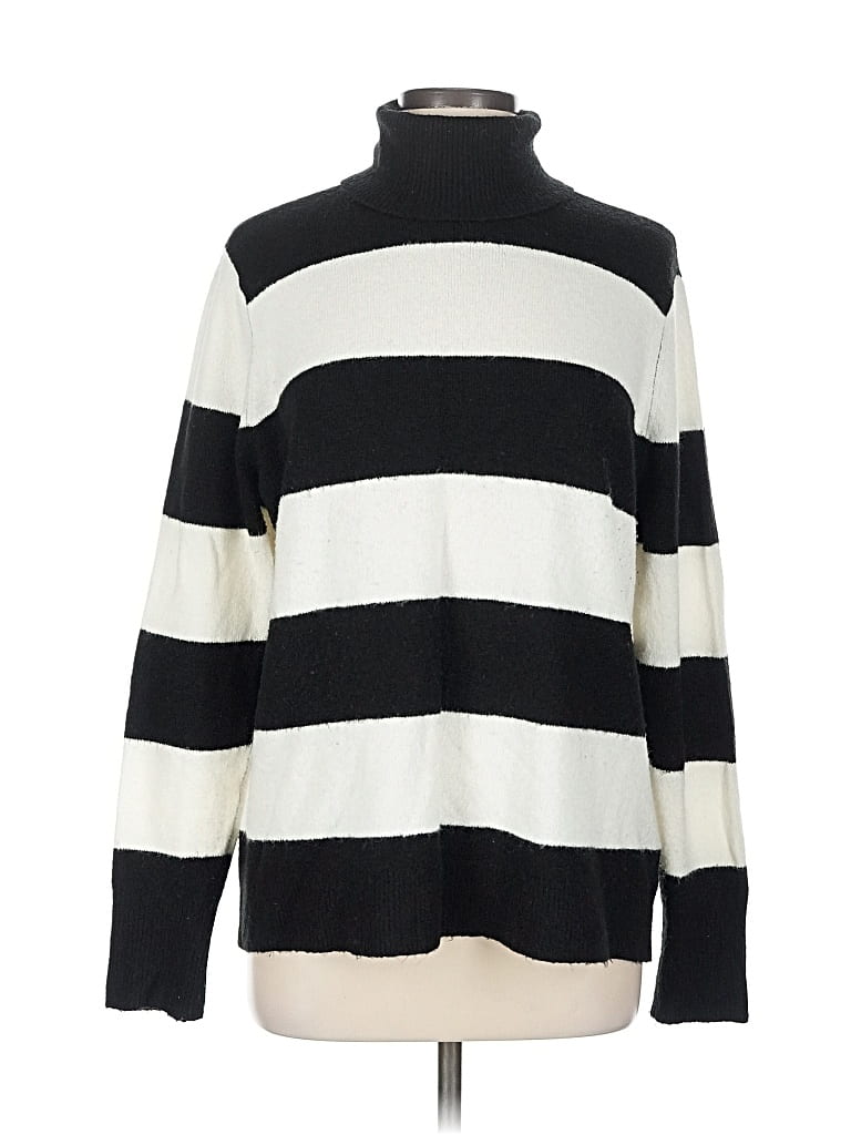 Pre-owned Halogen Turtleneck Sweater In Black