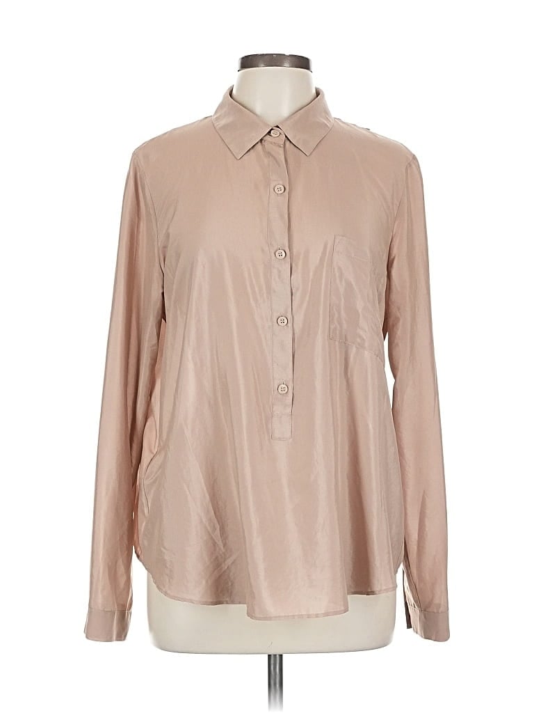 Pre-owned Bcbgeneration Long Sleeve Blouse In Brown