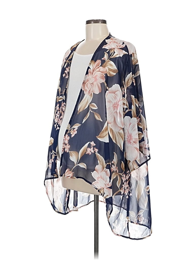 Pre-owned Pink Blush Kimono In Blue