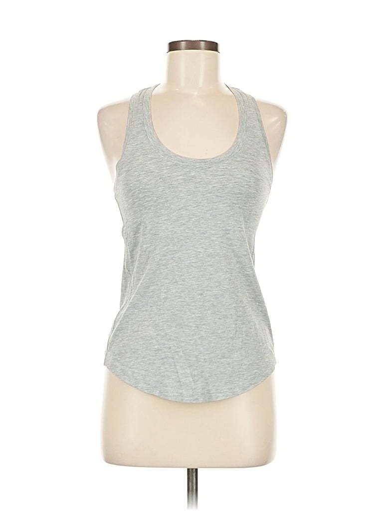 Pre-owned Lululemon Athletica Tank Top Gray Halter Neckline Tops