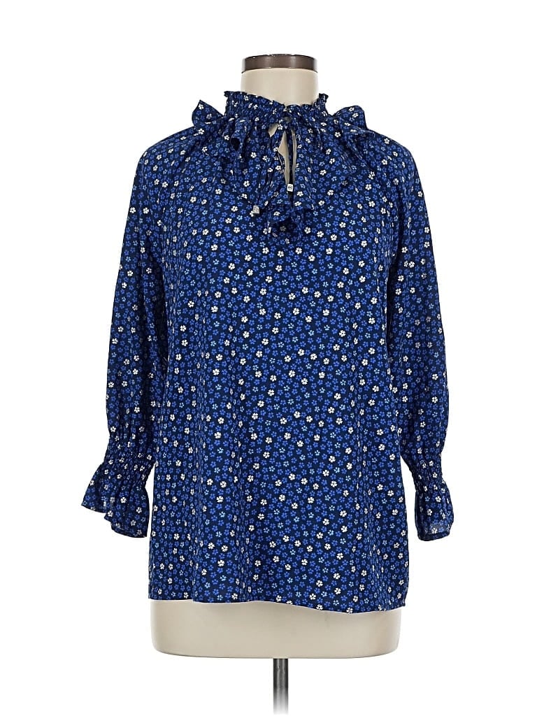 Pre-owned Michael Michael Kors 3/4 Sleeve Blouse In Blue