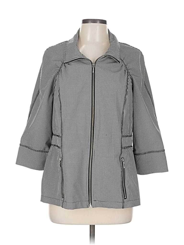 Pre-owned Zenergy By Chico's Jacket In Gray