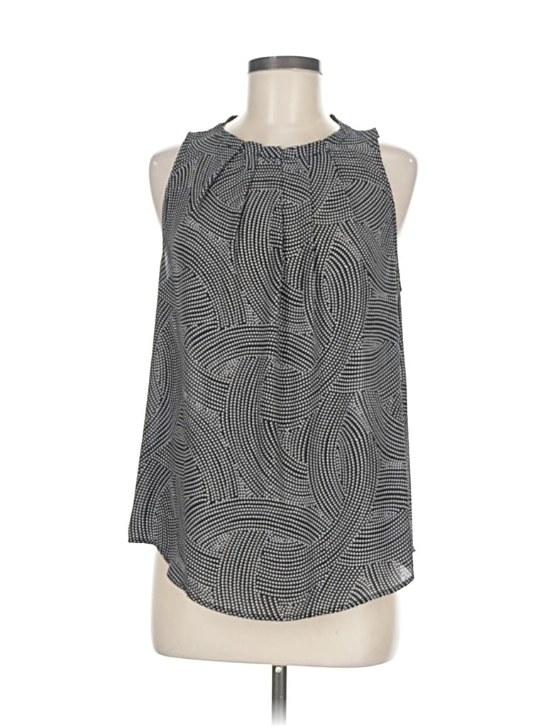 Pre-owned Ann Taylor Sleeveless Blouse In Gray