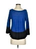 Carlisle 100% Linen Color Block Blue Pullover Sweater Size XS - photo 1