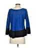 Carlisle 100% Linen Color Block Blue Pullover Sweater Size XS - photo 2