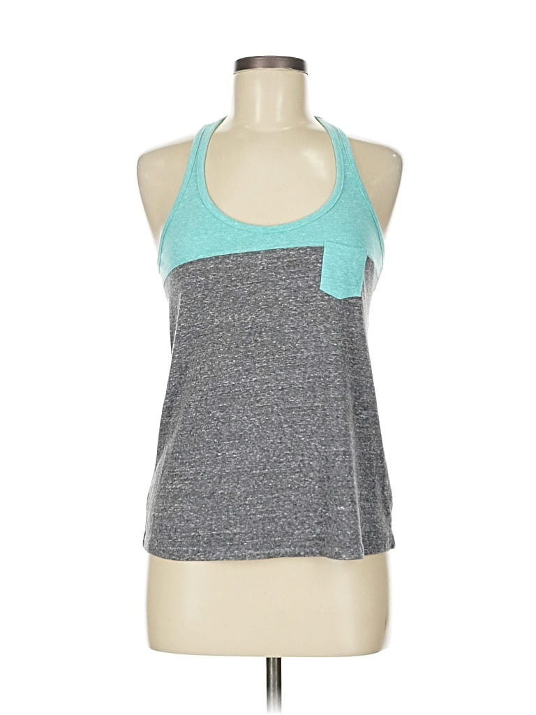 Pre-owned Assorted Brands Tank Top Gray Halter Neckline Tops