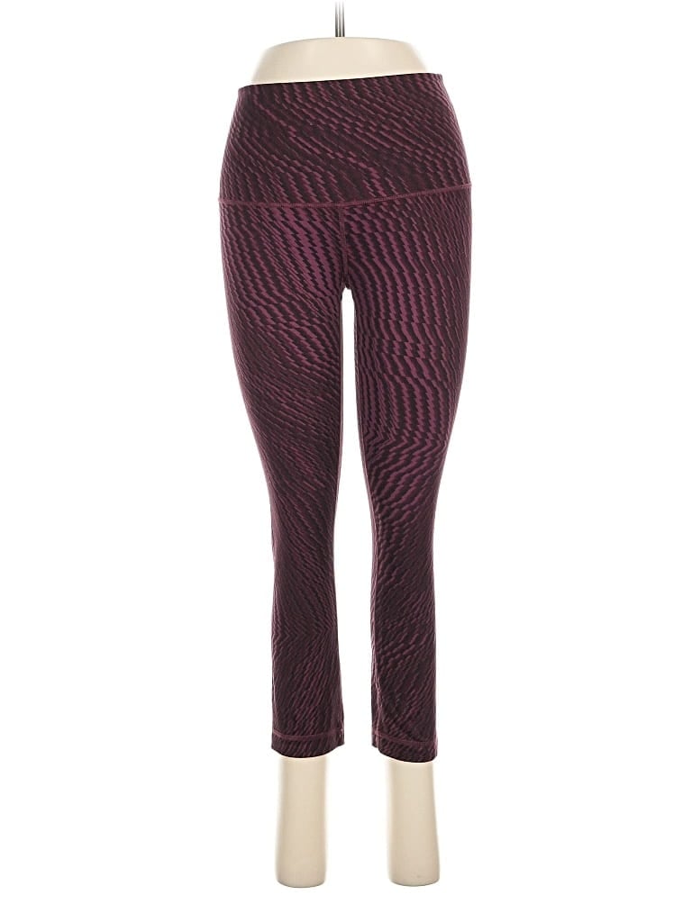 Pre-owned Lululemon Athletica Active Pants In Burgundy