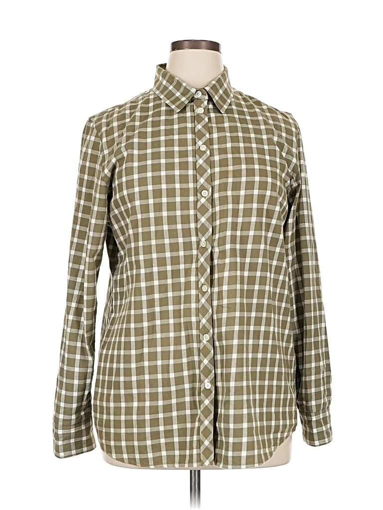 BANANA REPUBLIC Pre-owned Long Sleeve Button Down Shirt In Green